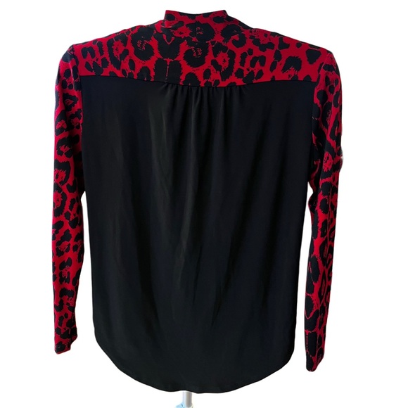 Frank Lyman Design Red and Black Leopard Blouse, Size US 4. - Picture 2 of 6